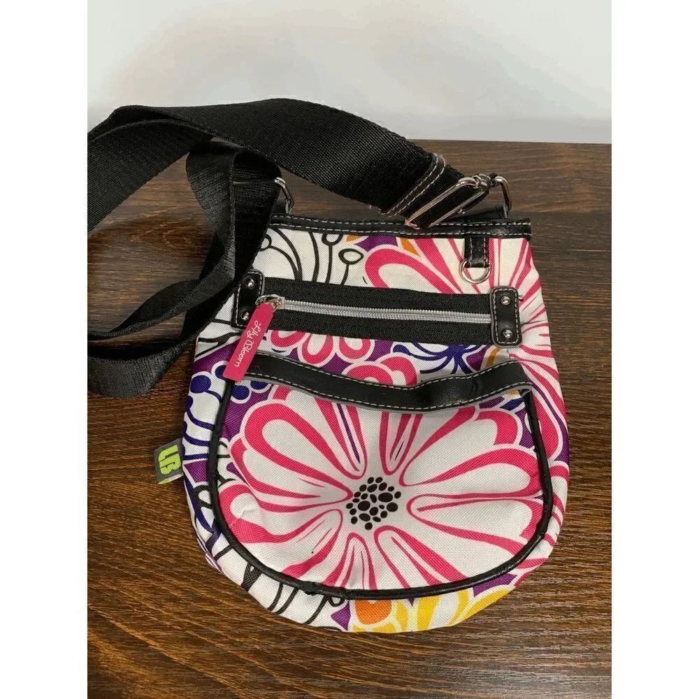 Lily Bloom Floral Purse Bag With Adjustable Strap Multi-Color Size 9x8"